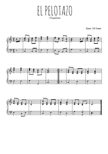 Téléchargez l'arrangement pour piano de la partition de El Pelotazo en PDF